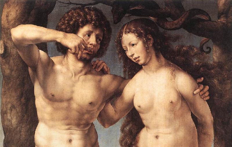 GOSSAERT, Jan (Mabuse) Adam and Eve (detail) sdg oil painting picture